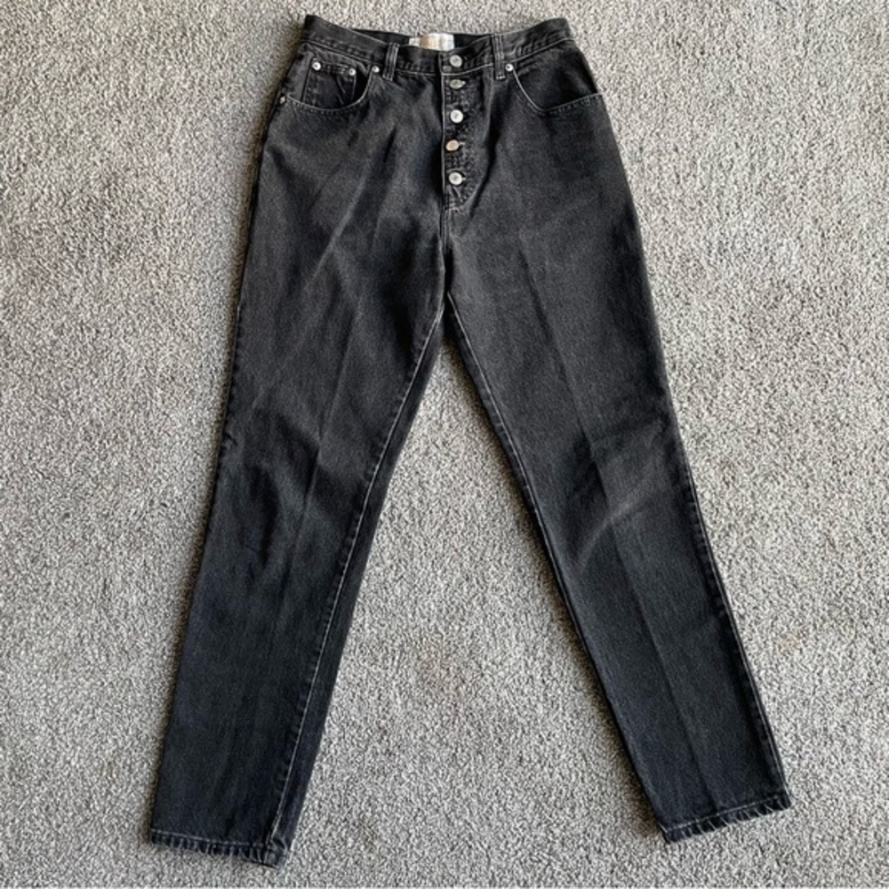 Vintage Jeanjer By Jordache MOM Jeans Women’s 11/12 Gray High Rise Button Fly